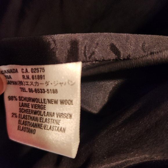 ESCADA Wool Black Blazer Women's Sz 42 Large Stretch Business Jacket 1 button - Picture 14 of 16